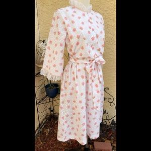 1970s Dress By David Brown db tag on  Floral M/L